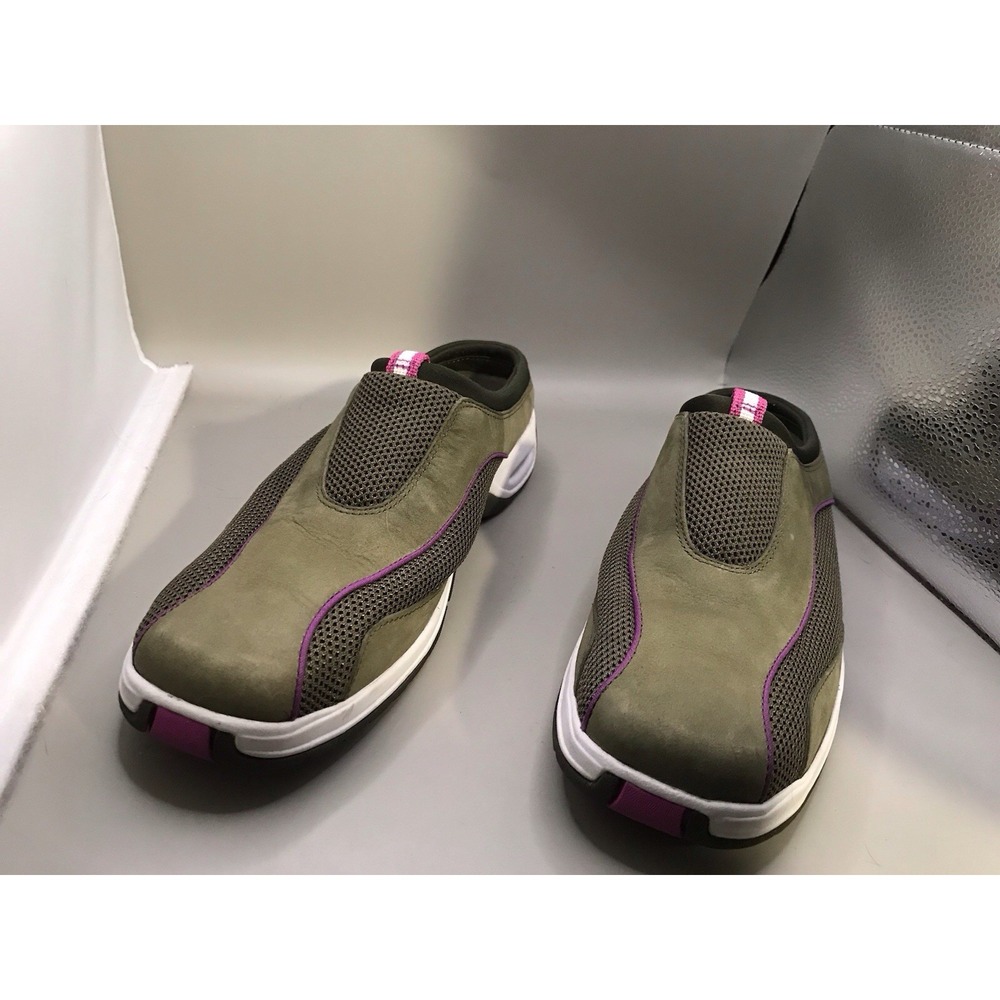 Cole Haan Mules Women's Size 8B Green‎ With Pink Trim